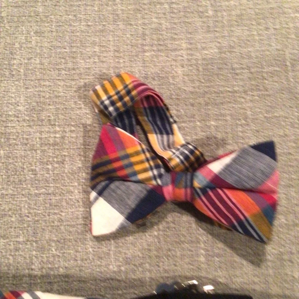 Cummerbund & Bow tie plaid Multi-Color Bow Tie and Cummerbund prom homecoming